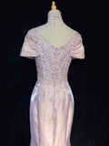 Sweet Prom Dress V-neck Pleated Mermaid Gala Dress Evening Dress Birthday Dress HZ0319