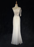 Elegant Prom Dress One Shoulder Pleated Gala Dress Evening Dress HZ0319