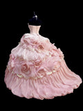 Sweet Prom Dress Strapless Pleated Ball Gown Quinceanera Dress Evening Dress HZ0319