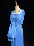 Charming Prom Dress A Line Asymmetrical Neck Long Evening Dresses Gala Dress HZ0319