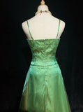 Gorgeous Prom Dress A Line Green Spaghetti Straps Gala Dress Evening Dresses HZ0319
