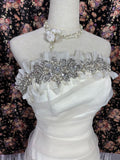 Elegant Prom Dress A Line Strapless Pleated Tiered Gala Dress Evening Dress HZ0319