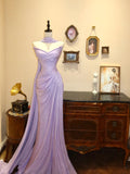 Elegant Prom Dress V-neck Pleated Mermaid Evening Dress Gala Dress HZ0319