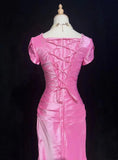 Charming Prom Dress Square Neck Pleated Evening Dress Gala Dress Birthday Dress HZ0319