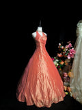 Stunning Prom Dress Halter Pleated Evening Dress Ball Gown Gala Dress HZ0319