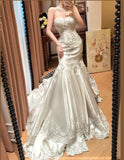 Gorgeous Sweetheart Pleated Mermaid Wedding Dress HZ0319