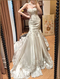 Gorgeous Sweetheart Pleated Mermaid Wedding Dress HZ0319