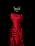 Elegant Prom Dress Strapless Pleated Long Prom Dress Evening Dress Birthday Party Dress HZ0319