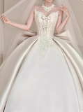 Elegant Wedding Dress Sweetheart Pleated Wedding Dress HZ0319