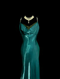 Elegant Prom Dress Green Spaghetti Straps Long Prom Dress Birthday Dress Evening Dress HZ0319
