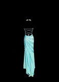 Shiny Prom Dress Strapless Pleated Beading Long Prom Dress Evening Dress Birthday Party Dress HZ0319