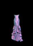 Pretty Prom Dress Strapless Pleated Mermaid Birthday Party Dress Gala Dress Cocktail Dress HZ0319