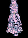 Pretty Prom Dress Strapless Pleated Mermaid Birthday Party Dress Gala Dress Cocktail Dress HZ0319