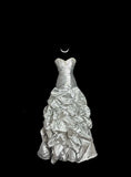 Stunning Prom Dress Silver Sweetheart Pleated Evening Dress Gala Dress HZ0319