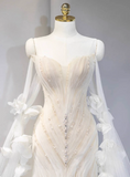 Elegant Wedding Dress Sweetheart Pleated Tulle Mermaid Wedding Dress HZ0319