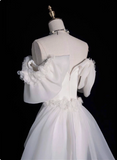 Beauty Wedding Dress Off Shoulder Ruffle Mermaid Wedding Dress HZ0319