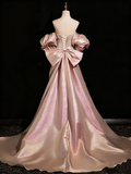Shiny Prom Dress A Line Strapless Evening Gown Birthday Party Outfits HZ0319