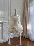 Elegant Homecoming Dress Asymmetrical Neck Short Prom Dress Cocktail Dress Birthday Party Outfits HZ0319