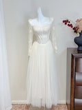 Elegant Prom Dress Square Neck Tulle Cocktail Dress Birthday Party Dress HZ0319