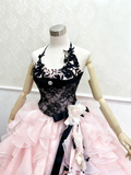 Elegant Prom Dress Halter Ruffle Ball Gown Quinceanera Dress Evening Dress HZ0319