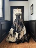 Gorgeous Prom Dress Strapless Pleated Quinceanera Dress Evening Dress Ball Gown HZ0319