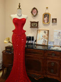 Shiny Prom Dress Sweetheart Sequins Mermaid Evening Dress Gala Dress Birthday Party Dress HZ0319