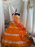 Charming Prom Dress Strapsless Pleated Tulle Ball Gown Evening Dress Quinceanera Dress HZ0319