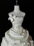 Retro Wedding Dress Strapless Pleated Wedding Dress HZ0319