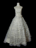 Retro Wedding Dress Strapless Tiered Wedding Dress HZ0319