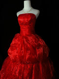 Charming Prom Dress Strapless Evening Dress Birthday Party Dress Ball Gown HZ0319