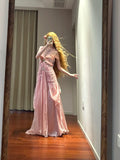 Charming Prom Dress Off Shoulder Pleated Long Evening Gown Birthday Party Dress HZ0319
