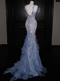 New Arrival Prom Dress Halter Mermaid Birthday Party Dress Evening Dress HZ0319