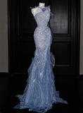 New Arrival Prom Dress Halter Mermaid Birthday Party Dress Evening Dress HZ0319