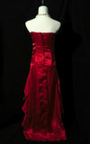 Stunning Prom Dress A Line Strapless Pleated Tiered Evening Dress Gala Dress HZ0319