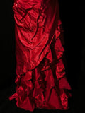 Stunning Prom Dress A Line Strapless Pleated Tiered Evening Dress Gala Dress HZ0319