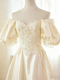 Vintage Wedding Dress Sweetheart Pleated Lace Wedding Dress HZ0319