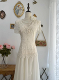 Vintage Wedding Dress V-neck Lace Pleated Tulle Wedding Dress HZ0319