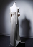 Minimalist Wedding Dress A Line Off Shoulder Pleated Wedding Dress HZ0319