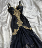 Stunning Prom Dress Spaghetti Straps Mermaid Evening Dress Birthday Party Dress HZ0319