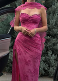 Popular Prom Dress Sweetheart Slit Evening Dress Birthday Party Outfits HZ0319