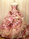 Luxury Prom Dress Sweetheart Tiered Ball Gown Sweet 16 Dress Evening Dress HZ0319