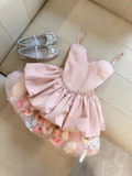 Popular Homecoming Dress Spaghetti Straps Pleated Flower Short Prom Dress Birthday Party Outfits HZ0319