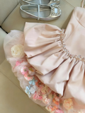 Popular Homecoming Dress Spaghetti Straps Pleated Flower Short Prom Dress Birthday Party Outfits HZ0319