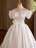 Newest Wedding Dress Off Shoulder Pleated Wedding Dress HZ0319