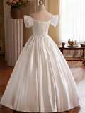 Newest Wedding Dress Off Shoulder Pleated Wedding Dress HZ0319