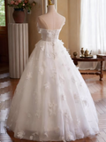 New Arrival Wedding Dress Strapless Tulle Floral Pleated Wedding Dress HZ0319