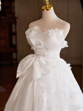 New Arrival Wedding Dress Strapless Tulle Floral Pleated Wedding Dress HZ0319
