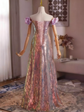 Shiny Prom Dress A Line Sweetheart Sequins Evening Dress Gala Gown HZ0319