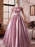 Beauty Prom Dress Off Shoulder Pleated Ball Gown Evening Dress Sweet 16 Dress HZ0319