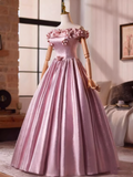 Beauty Prom Dress Off Shoulder Pleated Ball Gown Evening Dress Sweet 16 Dress HZ0319